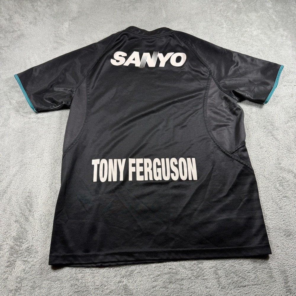 Penrith Panthers 2010-11 Home Jersey Men Large Black Sanyo Tony Ferguson Rugby